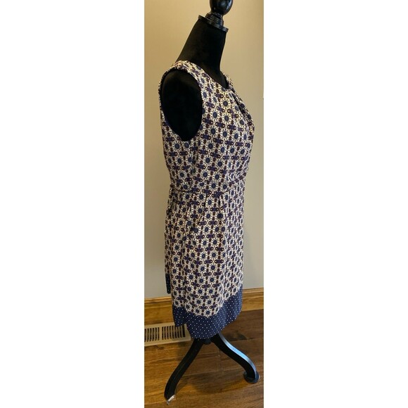 Mystic Dress Plus Size XL Navy Cream Pattern Sleeveless Rounded Neckline Pockets - Picture 5 of 12